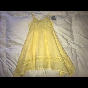Yellow detailed summer dress